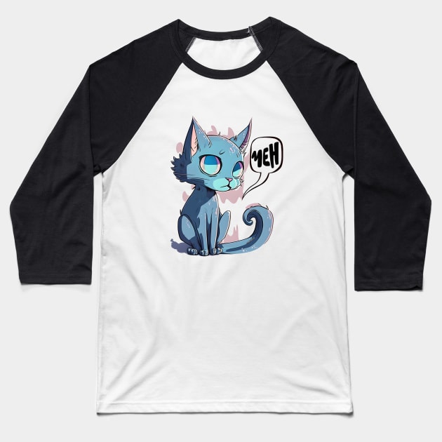 Meow With Me Baseball T-Shirt by ArtRoute02